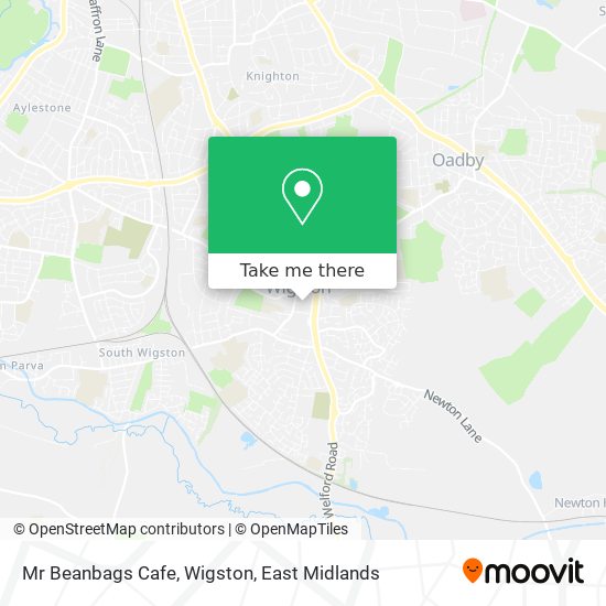 Mr Beanbags Cafe, Wigston map