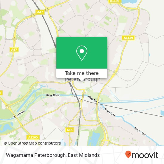 Wagamama Peterborough, Long Causeway Peterborough Peterborough PE1 1YJ map