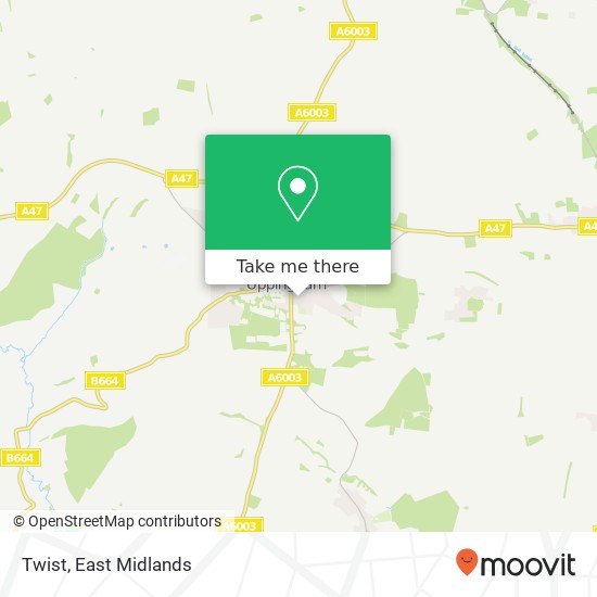 Twist, Uppingham Oakham LE15 9 map