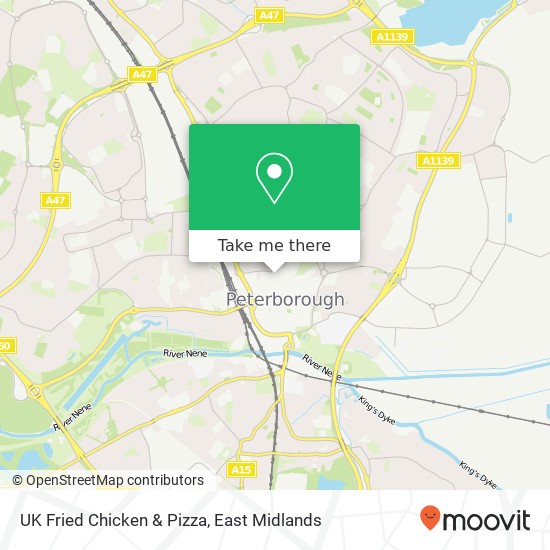 UK Fried Chicken & Pizza, 13 Geneva Street Peterborough Peterborough PE1 2RT map