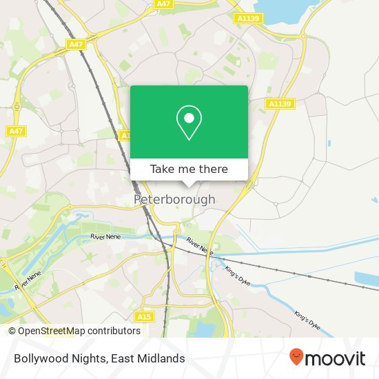 Bollywood Nights, New Road Peterborough Peterborough PE1 1 map
