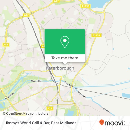 Jimmy's World Grill & Bar, New Road Peterborough Peterborough PE1 1 map