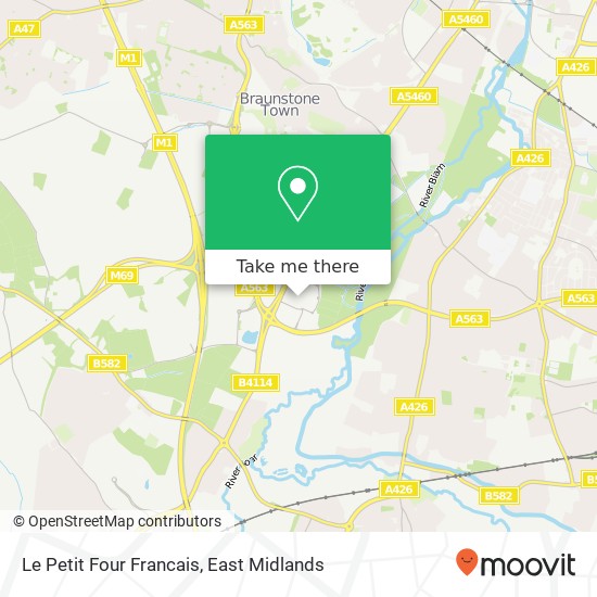 Le Petit Four Francais, Leicester Leicester LE19 1 map