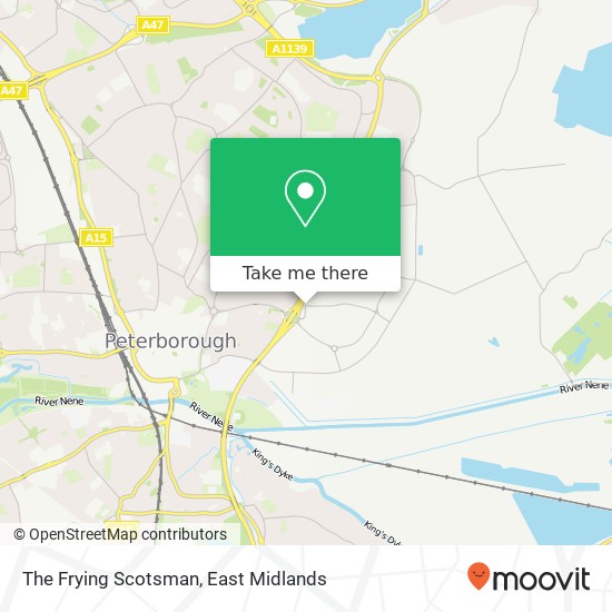 The Frying Scotsman, Carr Road Fengate Peterborough PE1 5 map