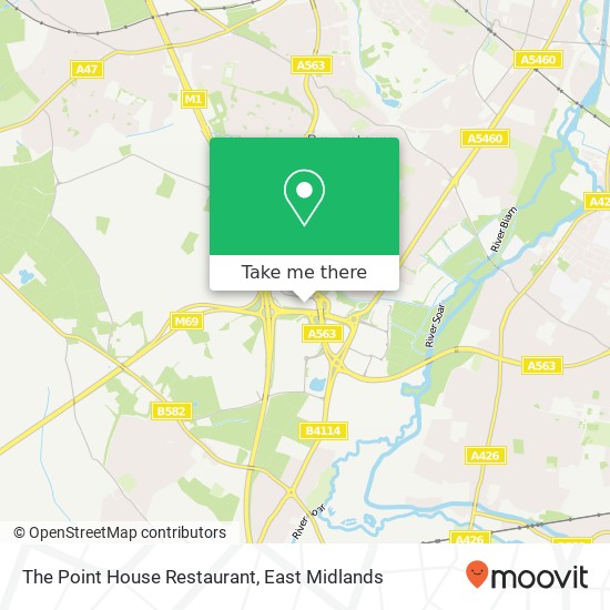 The Point House Restaurant, Harcourt Way Meridian Business Park Leicester LE19 1 map