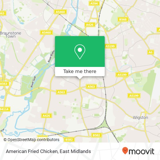 American Fried Chicken, 559 Saffron Lane Leicester Leicester LE2 6 map