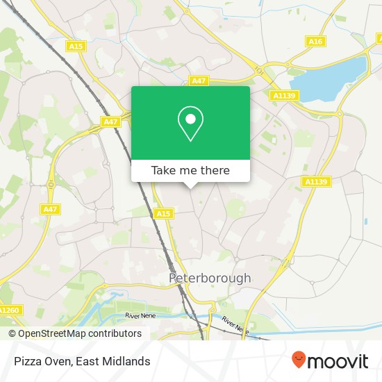 Pizza Oven, 297 Lincoln Road Peterborough Peterborough PE1 3BF map