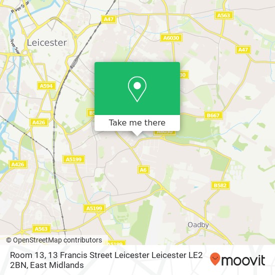 Room 13, 13 Francis Street Leicester Leicester LE2 2BN map