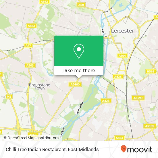Chilli Tree Indian Restaurant, 1 Evesham Road Leicester Leicester LE3 2 map