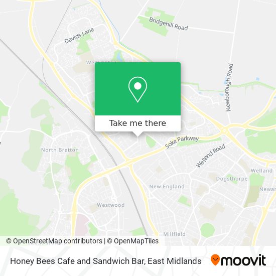 Honey Bees Cafe and Sandwich Bar map
