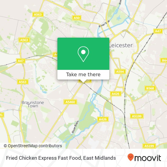 Fried Chicken Express Fast Food, 218 Narborough Road Leicester Leicester LE3 2 map