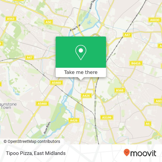 Tipoo Pizza, 101 Walnut Street Leicester Leicester LE2 7 map
