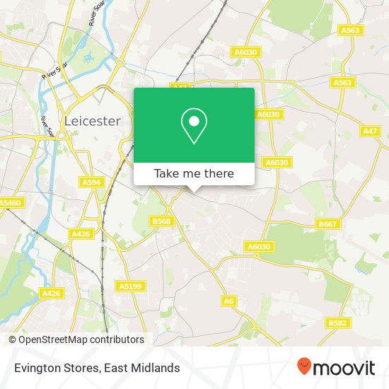 Evington Stores, 158 Evington Road Leicester Leicester LE2 1QL map