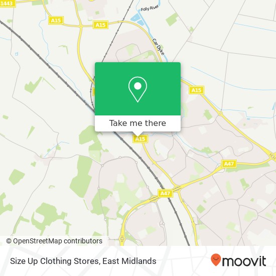 Size Up Clothing Stores, Lincoln Road Werrington Peterborough PE4 6 map