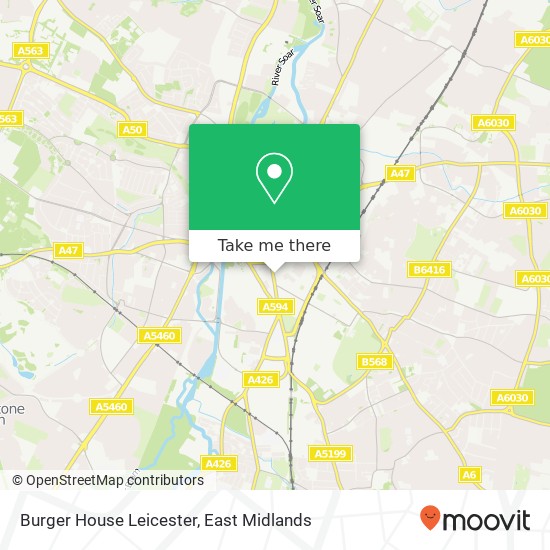 Burger House Leicester, 40 Welford Road Leicester Leicester LE2 7AA map