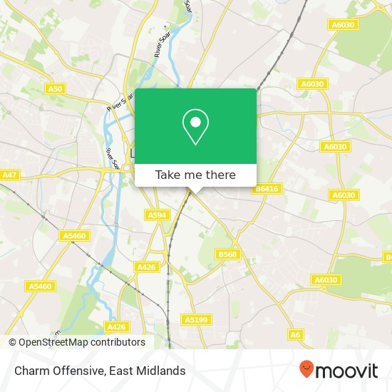 Charm Offensive, London Road Leicester Leicester LE2 0PE map