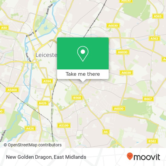 New Golden Dragon, 74 Evington Road Leicester Leicester LE2 1HH map