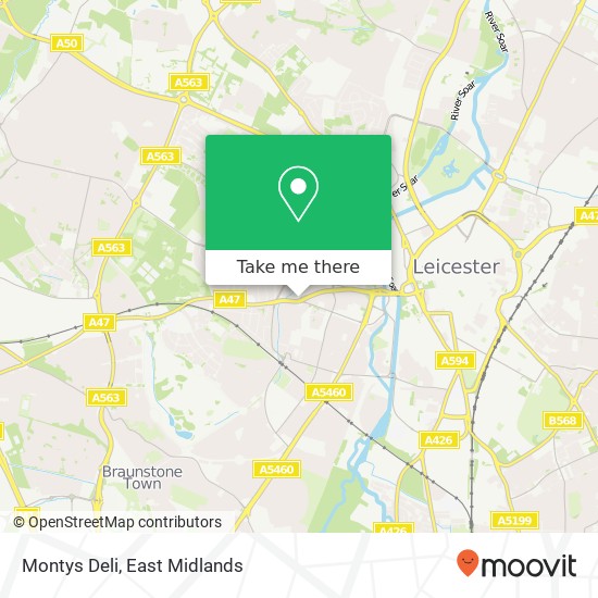 Montys Deli, 215 Hinckley Road Leicester Leicester LE3 6 map