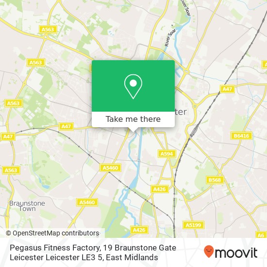 Pegasus Fitness Factory, 19 Braunstone Gate Leicester Leicester LE3 5 map