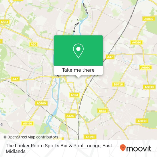 The Locker Room Sports Bar & Pool Lounge, Belvoir Street Leicester Leicester LE1 6SL map