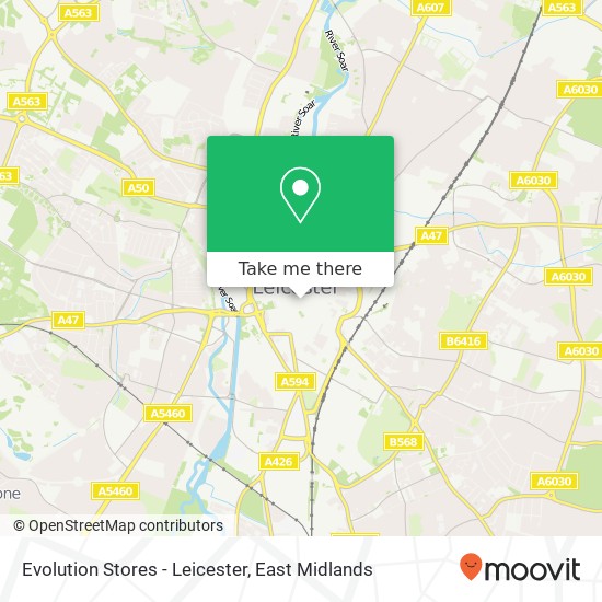 Evolution Stores - Leicester, 33 Gallowtree Gate Leicester Leicester LE1 1DD map