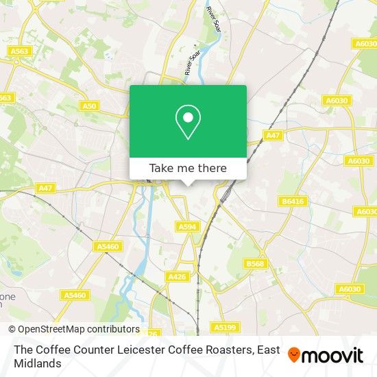 The Coffee Counter Leicester Coffee Roasters map