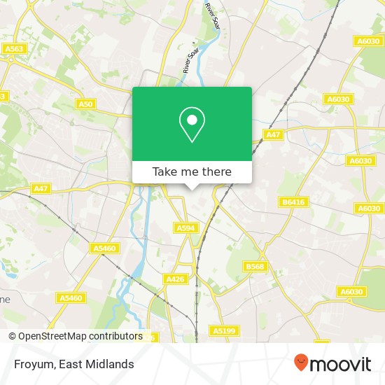 Froyum, 38 Belvoir Street Leicester Leicester LE1 6QD map