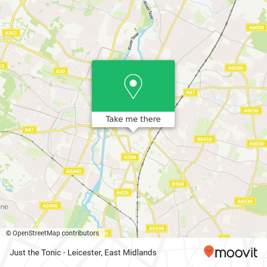 Just the Tonic - Leicester map