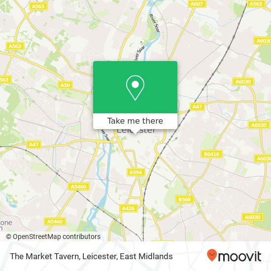 The Market Tavern, Leicester map