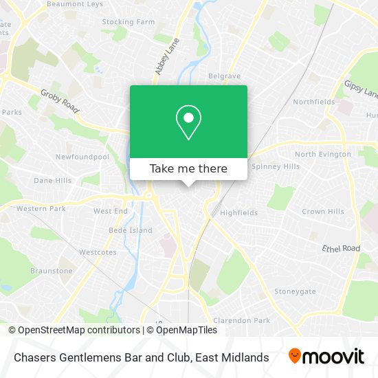 Chasers Gentlemens Bar and Club map