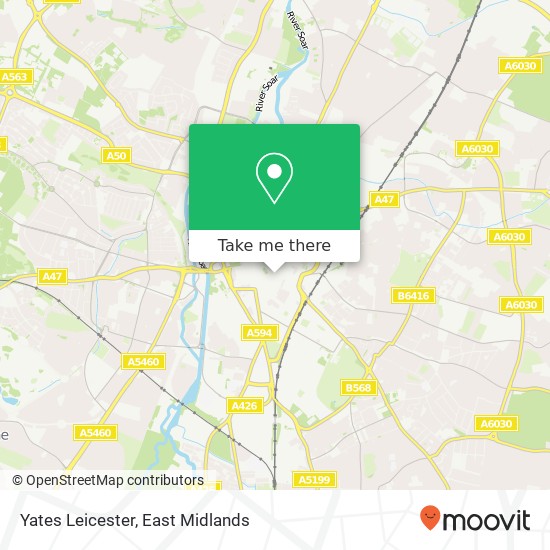Yates Leicester map