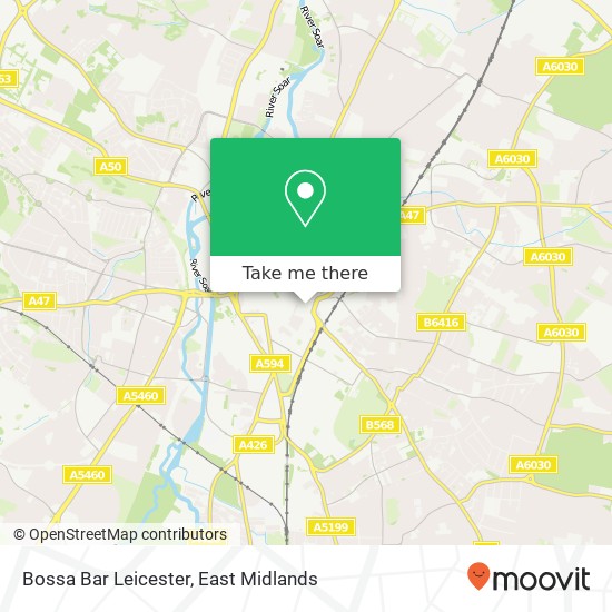 Bossa Bar Leicester map