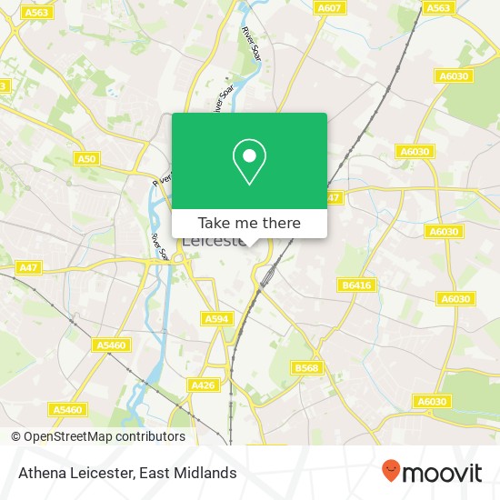 Athena Leicester map