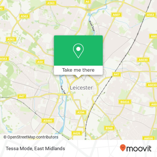 Tessa Mode, Burleys Way Leicester Leicester LE1 3 map