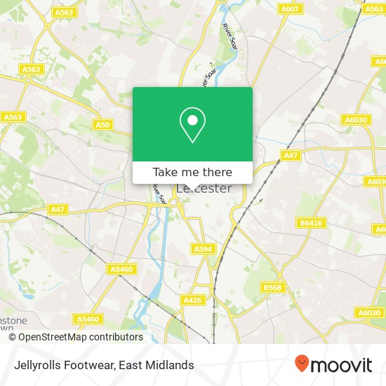 Jellyrolls Footwear, 32 High Street Leicester Leicester LE1 5YN map