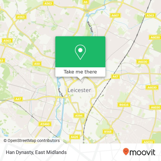 Han Dynasty, Abbey Street Leicester Leicester LE1 3 map