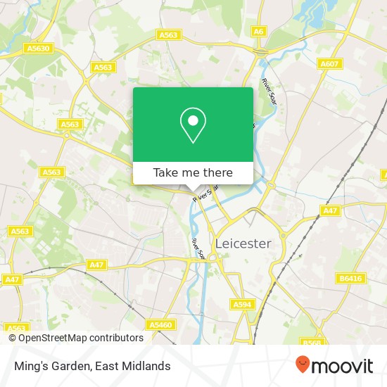 Ming's Garden, 1 Woodgate Leicester Leicester LE3 5GH map