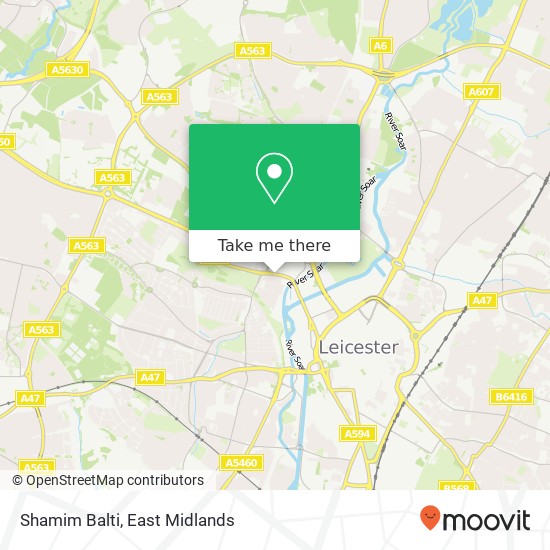 Shamim Balti, 54 Woodgate Leicester Leicester LE3 5 map