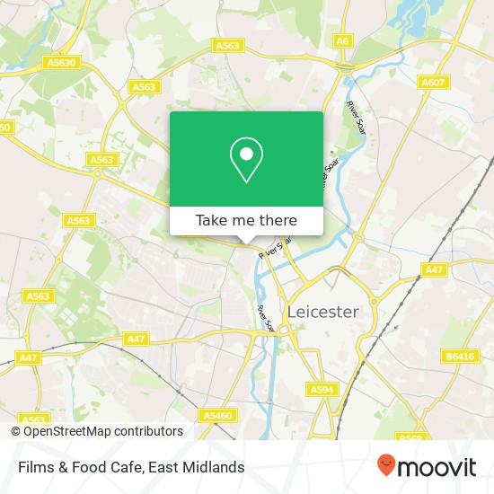 Films & Food Cafe, 62 Woodgate Leicester Leicester LE3 5 map