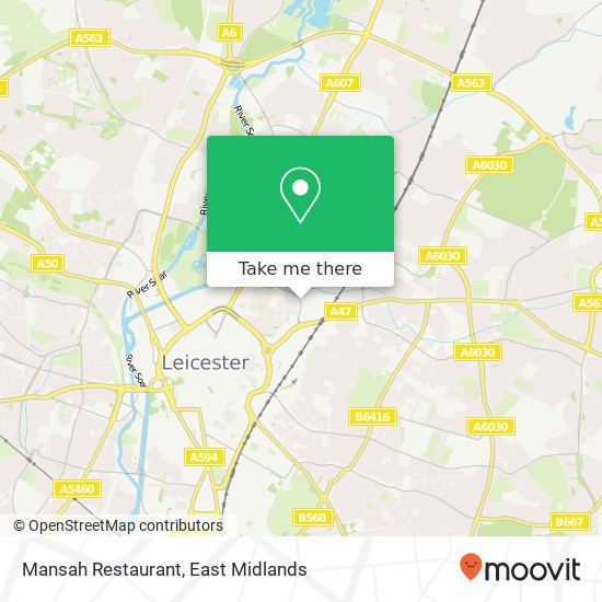 Mansah Restaurant, 28 Dysart Way Leicester Leicester LE1 2 map