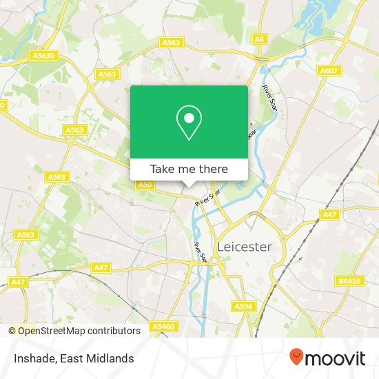 Inshade, Bradgate Street Leicester Leicester LE4 0 map