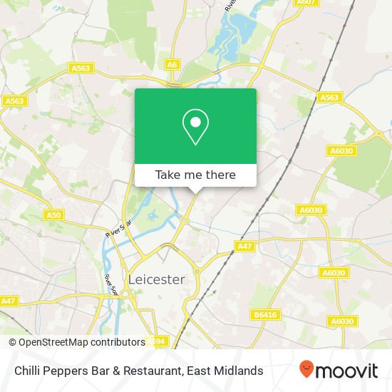 Chilli Peppers Bar & Restaurant, Belgrave Road Leicester Leicester LE4 5 map