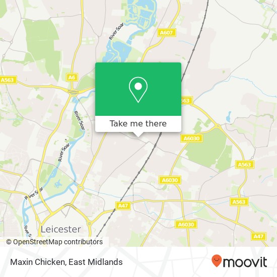 Maxin Chicken, 110 Gipsy Lane Leicester Leicester LE4 6 map