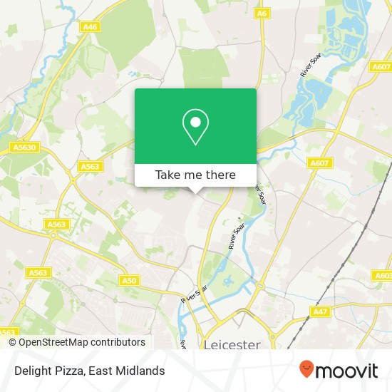 Delight Pizza, 126 Parker Drive Leicester Leicester LE4 2 map