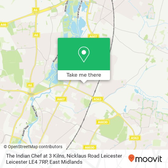 The Indian Chef at 3 Kilns, Nicklaus Road Leicester Leicester LE4 7RP map