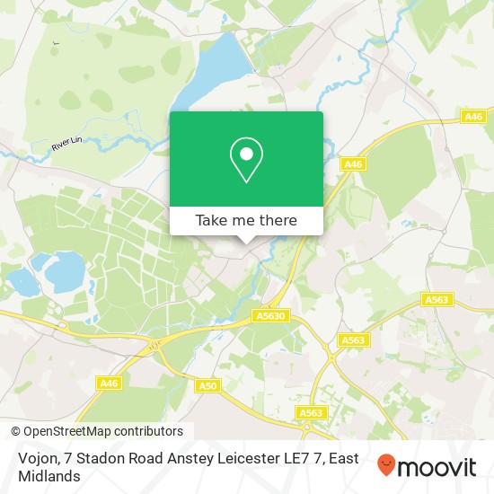 Vojon, 7 Stadon Road Anstey Leicester LE7 7 map