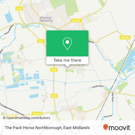 The Pack Horse Northborough map