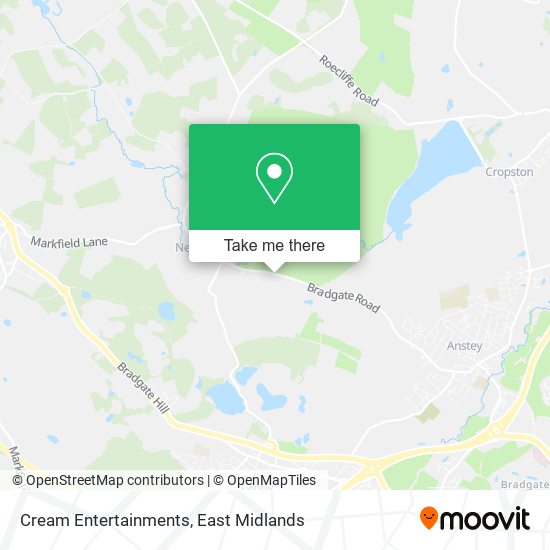 Cream Entertainments map