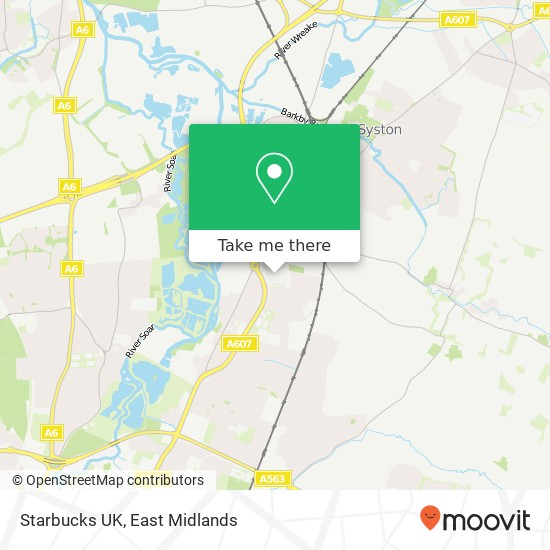 Starbucks UK, Barkby Thorpe Lane Thurmaston Leicester LE4 8 map