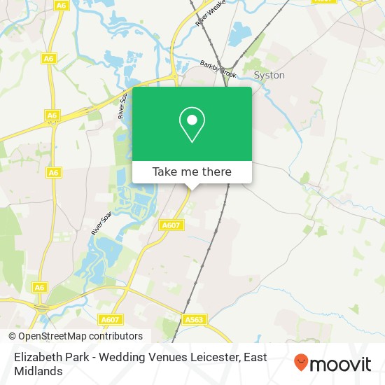 Elizabeth Park - Wedding Venues Leicester map